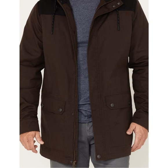 BROTHERS AND SONS MEN'S WAXED CANVAS CRUISER HOODED JACKET - Picture 3 of 7